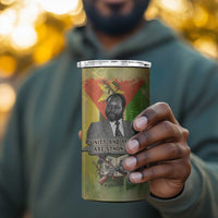 Samora Machel 4 in 1 Can Cooler Tumbler Mozambique Flag Unity and Victory Quote Liberation Struggle - African Freedom Tribute - Wonder Print Shop