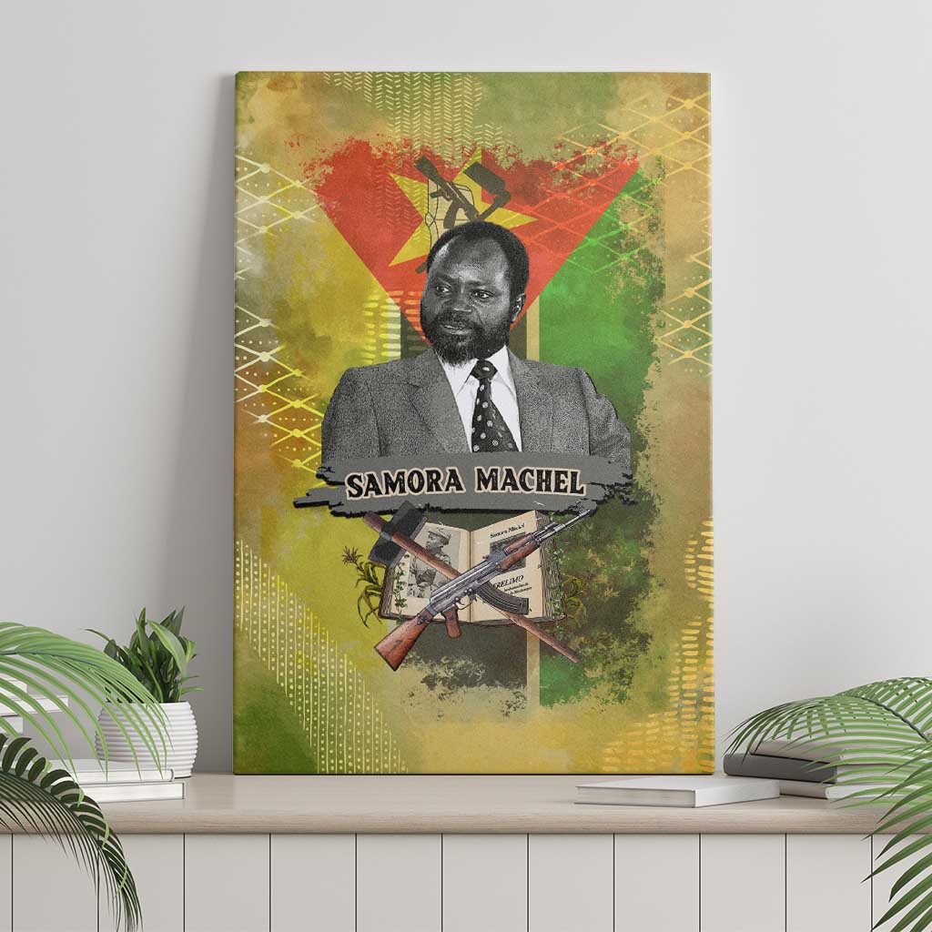 Samora Machel Canvas Wall Art Mozambique Flag Unity and Victory Quote Liberation Struggle - African Freedom Tribute - Wonder Print Shop