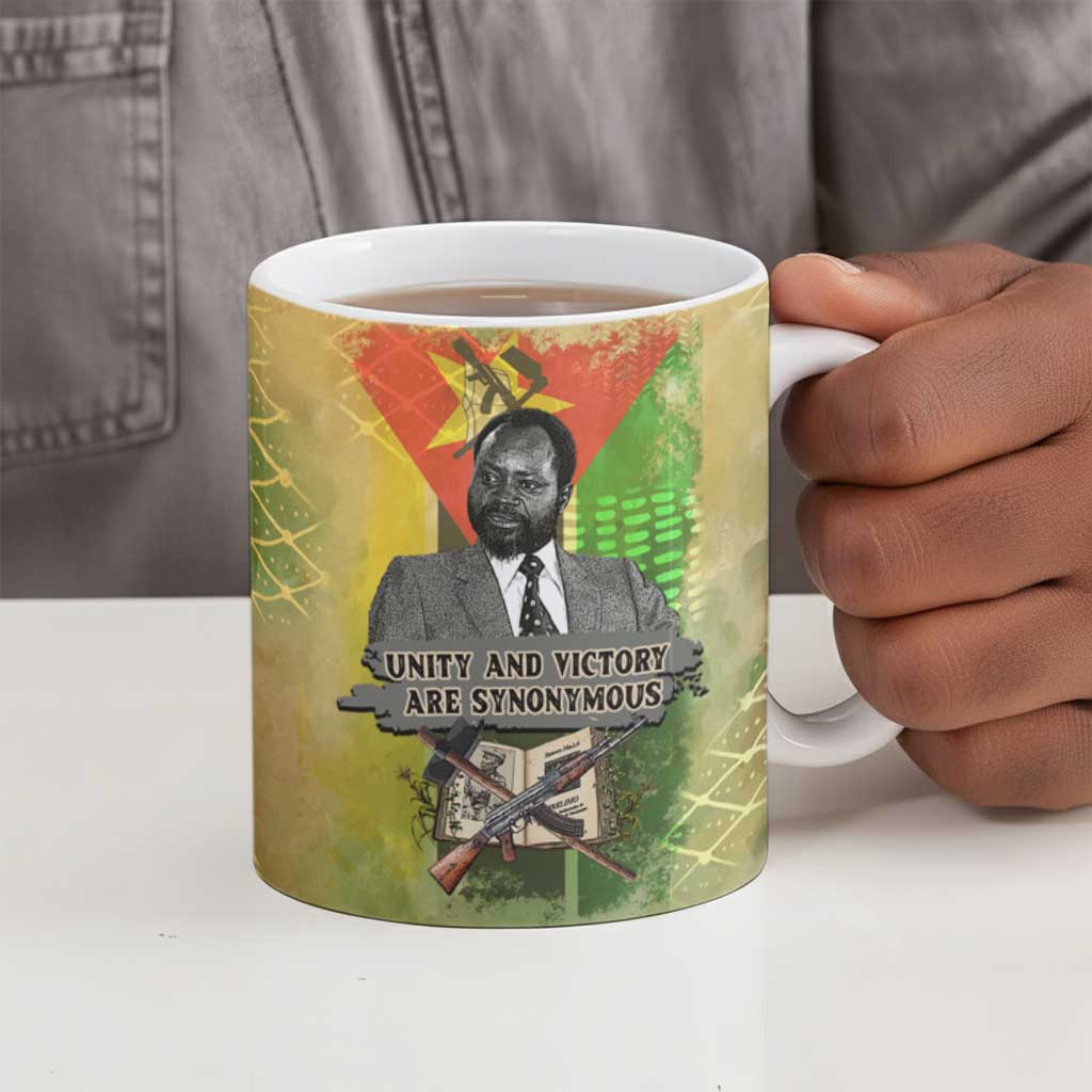 Samora Machel Ceramic Mug Mozambique Flag Unity and Victory Quote Liberation Struggle - African Freedom Tribute - Wonder Print Shop