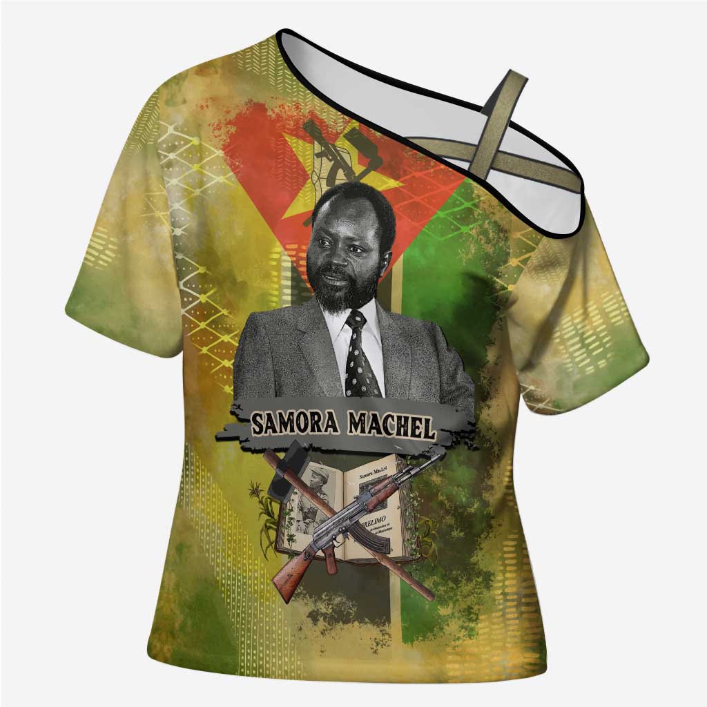 Samora Machel Cross Shoulder Shirt Mozambique Flag Unity and Victory Quote Liberation Struggle - African Freedom Tribute - Wonder Print Shop