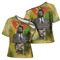 Samora Machel Cross Shoulder Shirt Mozambique Flag Unity and Victory Quote Liberation Struggle - African Freedom Tribute - Wonder Print Shop
