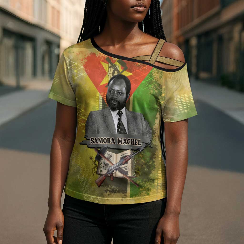 Samora Machel Cross Shoulder Shirt Mozambique Flag Unity and Victory Quote Liberation Struggle - African Freedom Tribute - Wonder Print Shop