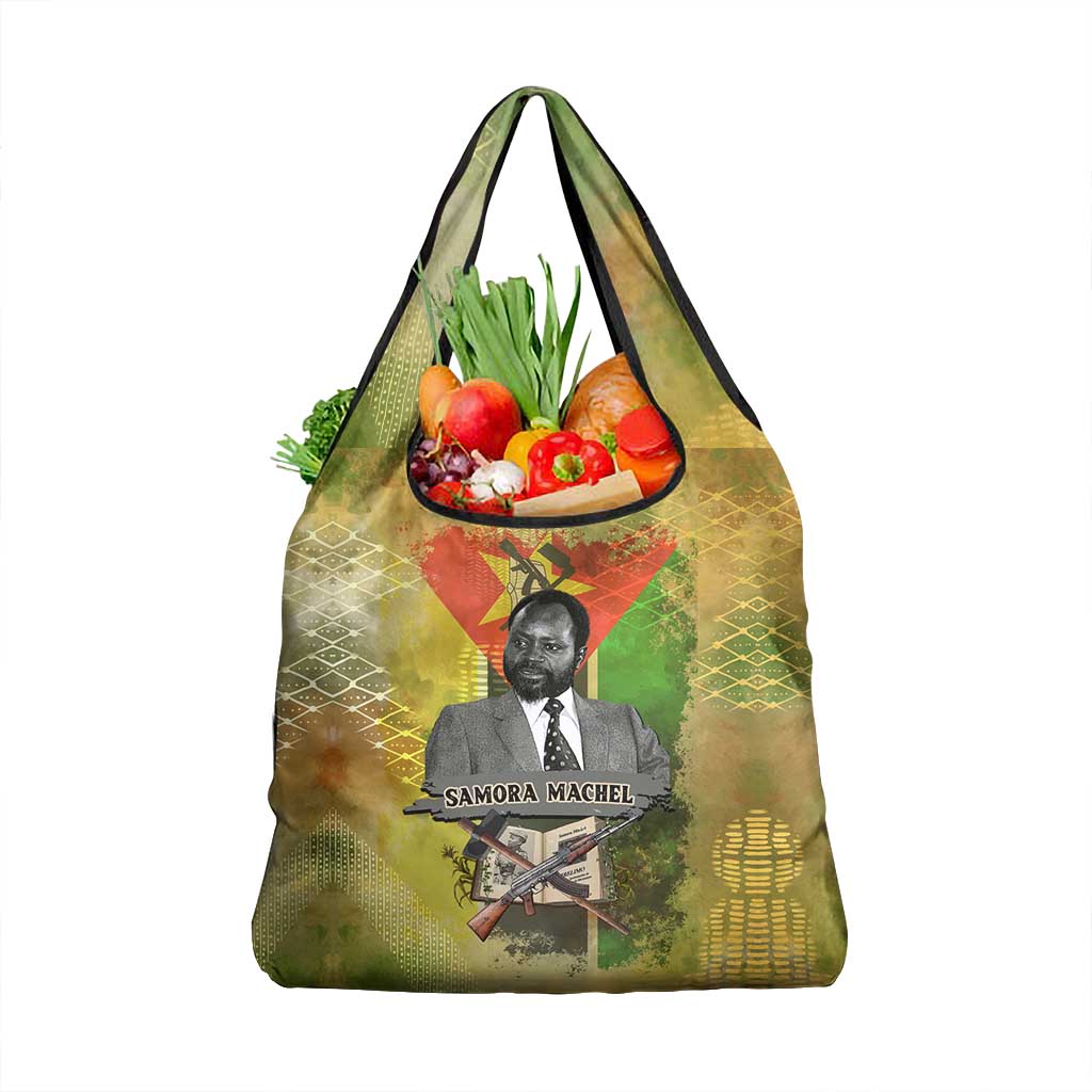 Samora Machel Grocery Bag Mozambique Flag Unity and Victory Quote Liberation Struggle - African Freedom Tribute - Wonder Print Shop
