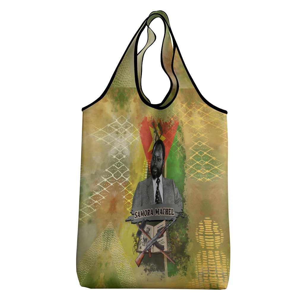 Samora Machel Grocery Bag Mozambique Flag Unity and Victory Quote Liberation Struggle - African Freedom Tribute - Wonder Print Shop