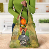 Samora Machel Grocery Bag Mozambique Flag Unity and Victory Quote Liberation Struggle - African Freedom Tribute - Wonder Print Shop
