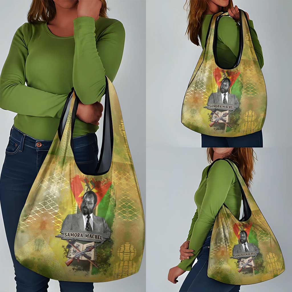 Samora Machel Grocery Bag Mozambique Flag Unity and Victory Quote Liberation Struggle - African Freedom Tribute - Wonder Print Shop