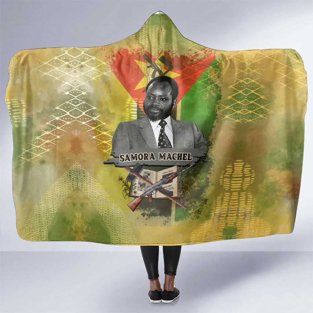 Samora Machel Hooded Blanket Mozambique Flag Unity and Victory Quote Liberation Struggle - African Freedom Tribute - Wonder Print Shop