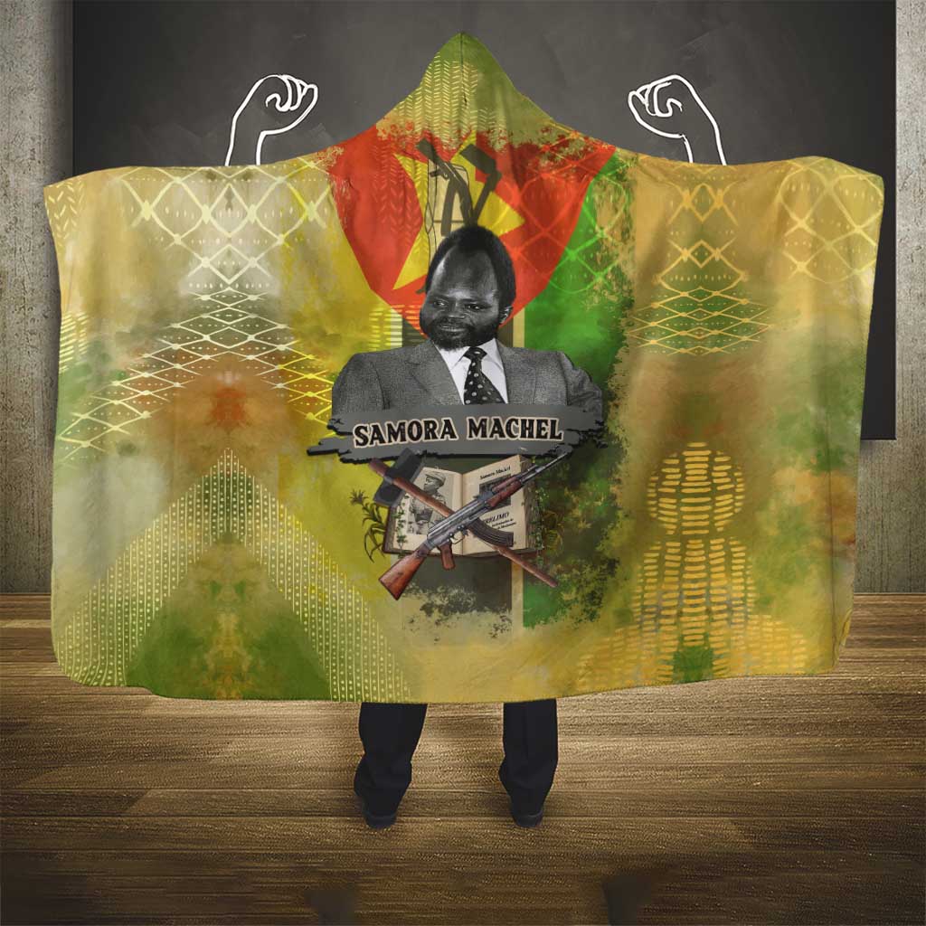 Samora Machel Hooded Blanket Mozambique Flag Unity and Victory Quote Liberation Struggle - African Freedom Tribute - Wonder Print Shop