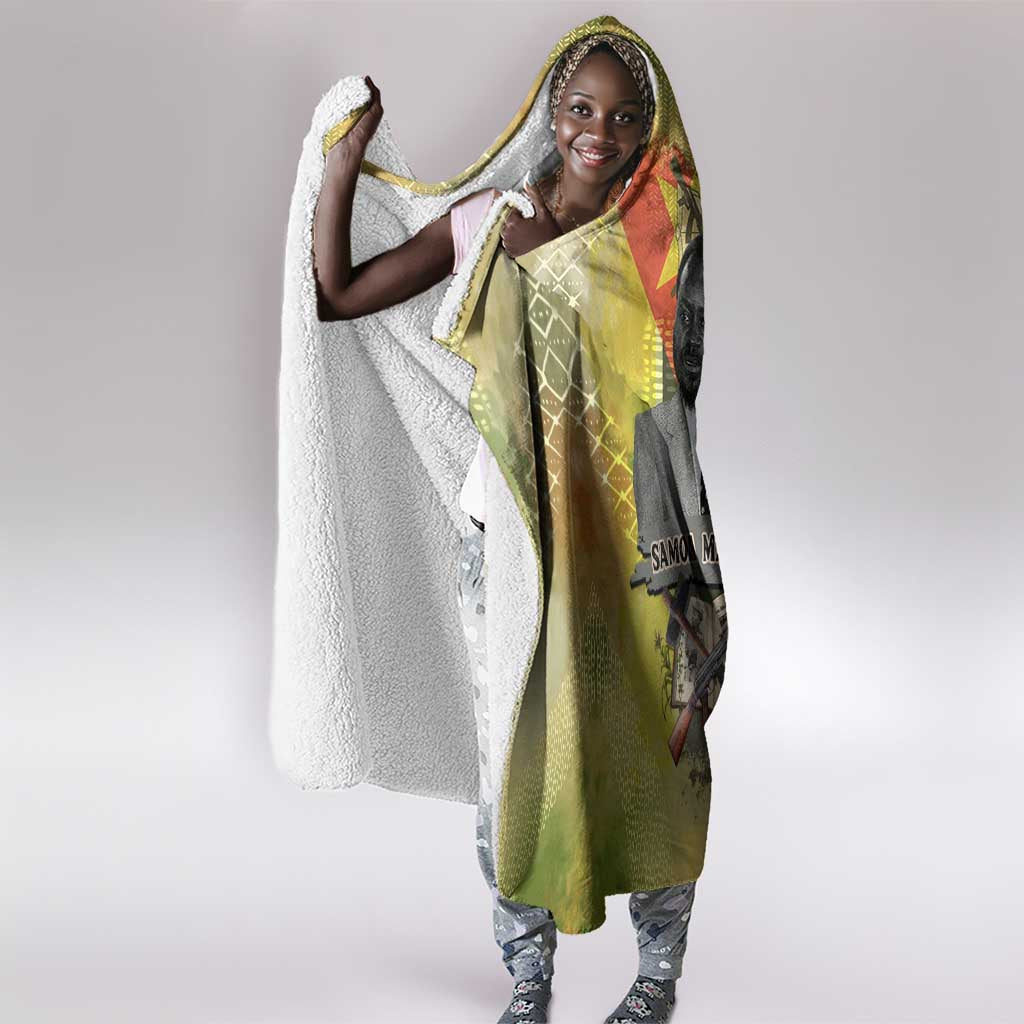 Samora Machel Hooded Blanket Mozambique Flag Unity and Victory Quote Liberation Struggle - African Freedom Tribute - Wonder Print Shop