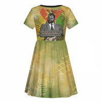 Samora Machel Kid Short Sleeve Dress Mozambique Flag Unity and Victory Quote Liberation Struggle - African Freedom Tribute - Wonder Print Shop