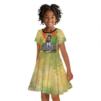 Samora Machel Kid Short Sleeve Dress Mozambique Flag Unity and Victory Quote Liberation Struggle - African Freedom Tribute - Wonder Print Shop