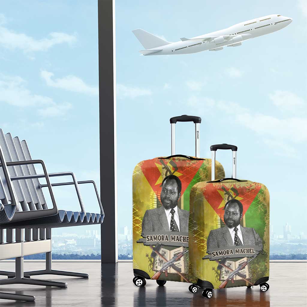 Samora Machel Luggage Cover Mozambique Flag Unity and Victory Quote Liberation Struggle - African Freedom Tribute - Wonder Print Shop