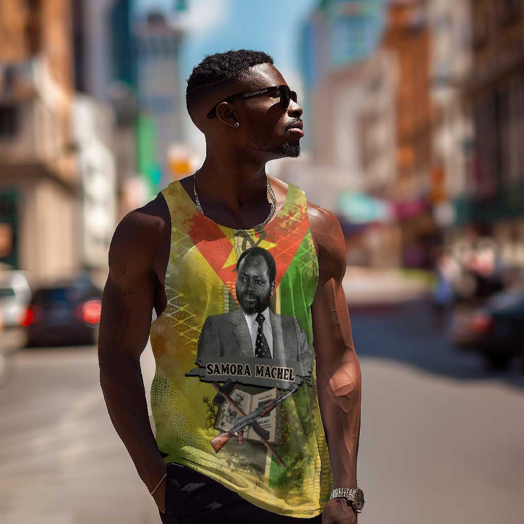 Samora Machel Men Tank Top Mozambique Flag Unity and Victory Quote Liberation Struggle - African Freedom Tribute - Wonder Print Shop