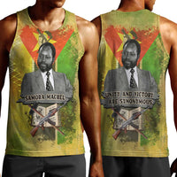 Samora Machel Men Tank Top Mozambique Flag Unity and Victory Quote Liberation Struggle - African Freedom Tribute - Wonder Print Shop