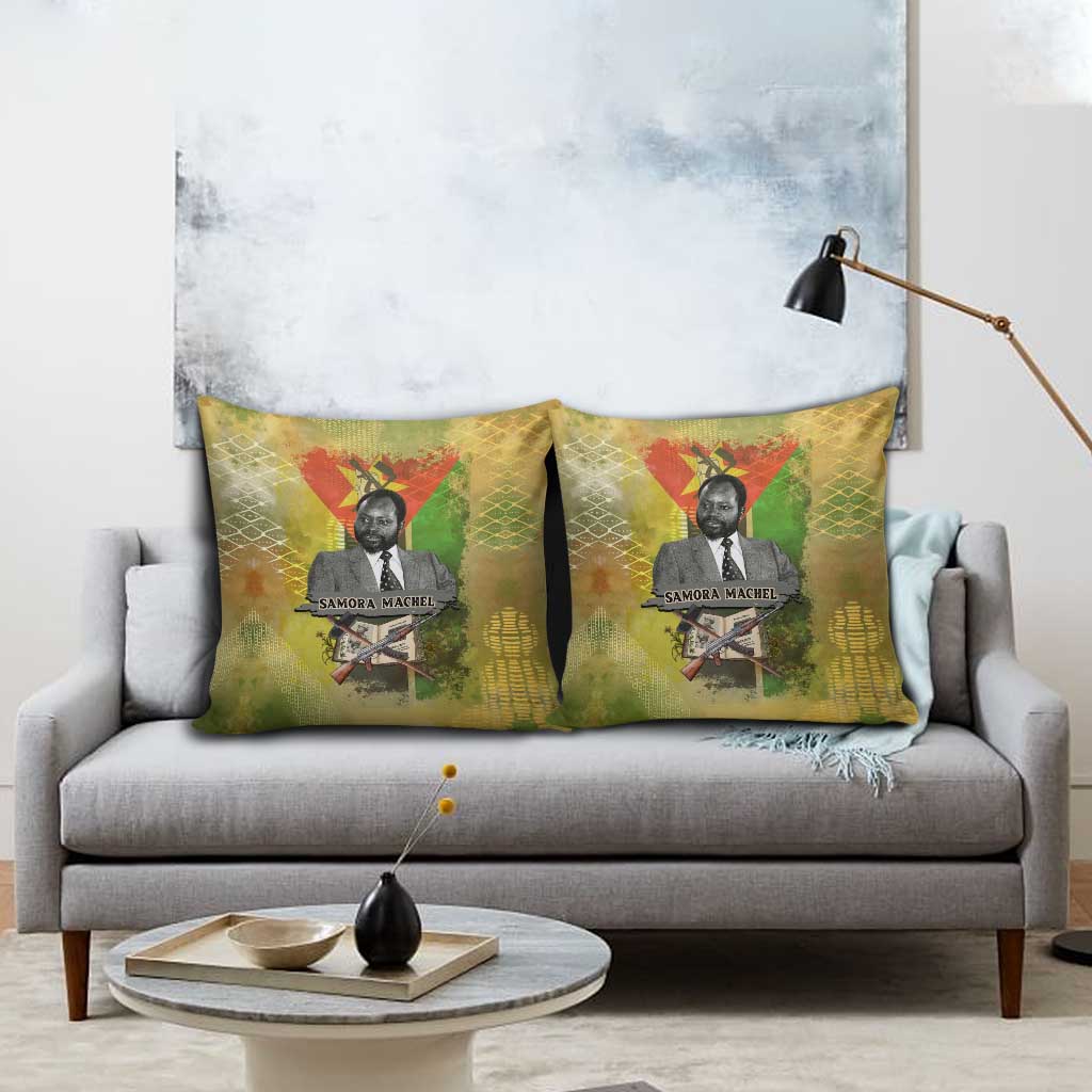 Samora Machel Pillow Cover Mozambique Flag Unity and Victory Quote Liberation Struggle - African Freedom Tribute - Wonder Print Shop