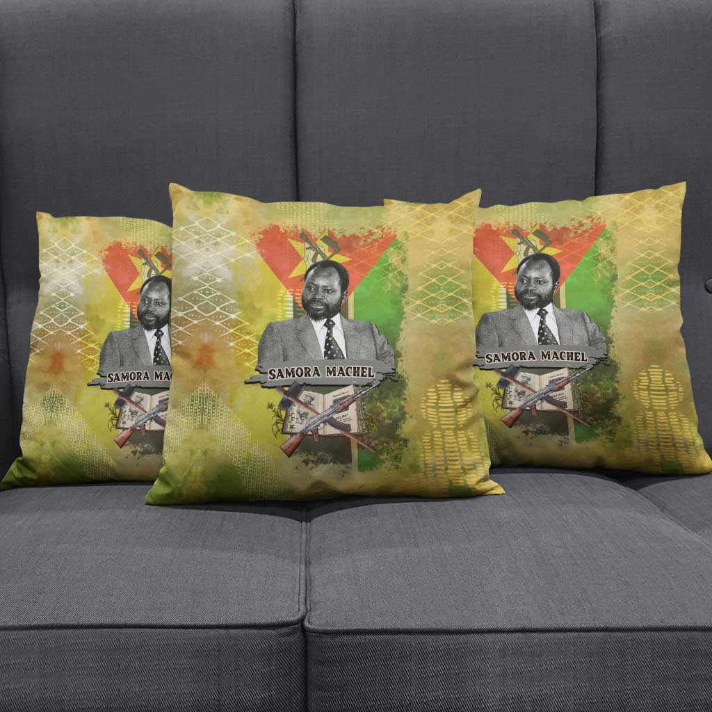 Samora Machel Pillow Cover Mozambique Flag Unity and Victory Quote Liberation Struggle - African Freedom Tribute - Wonder Print Shop