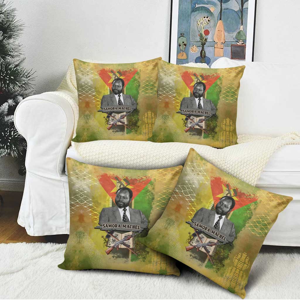 Samora Machel Pillow Cover Mozambique Flag Unity and Victory Quote Liberation Struggle - African Freedom Tribute - Wonder Print Shop