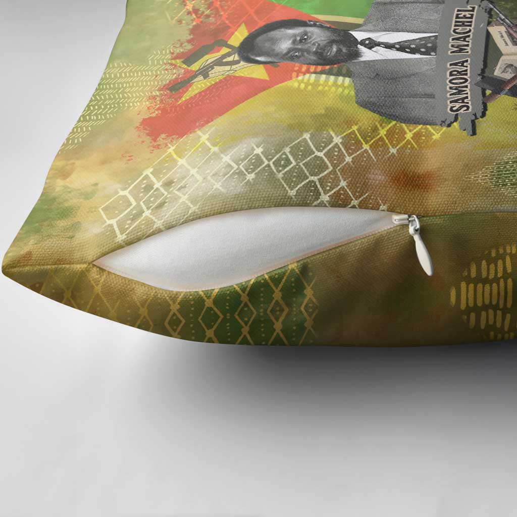 Samora Machel Pillow Cover Mozambique Flag Unity and Victory Quote Liberation Struggle - African Freedom Tribute - Wonder Print Shop