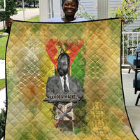 Samora Machel Quilt Mozambique Flag Unity and Victory Quote Liberation Struggle - African Freedom Tribute - Wonder Print Shop