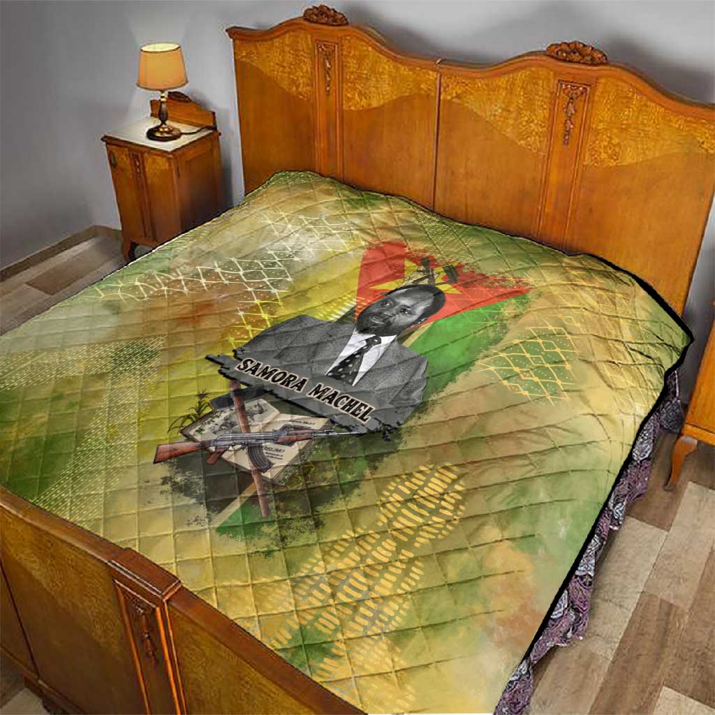 Samora Machel Quilt Mozambique Flag Unity and Victory Quote Liberation Struggle - African Freedom Tribute - Wonder Print Shop