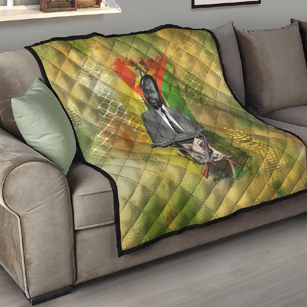 Samora Machel Quilt Mozambique Flag Unity and Victory Quote Liberation Struggle - African Freedom Tribute - Wonder Print Shop