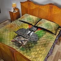 Samora Machel Quilt Bed Set Mozambique Flag Unity and Victory Quote Liberation Struggle - African Freedom Tribute - Wonder Print Shop