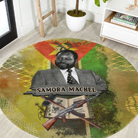 Samora Machel Round Carpet Mozambique Flag Unity and Victory Quote Liberation Struggle - African Freedom Tribute - Wonder Print Shop
