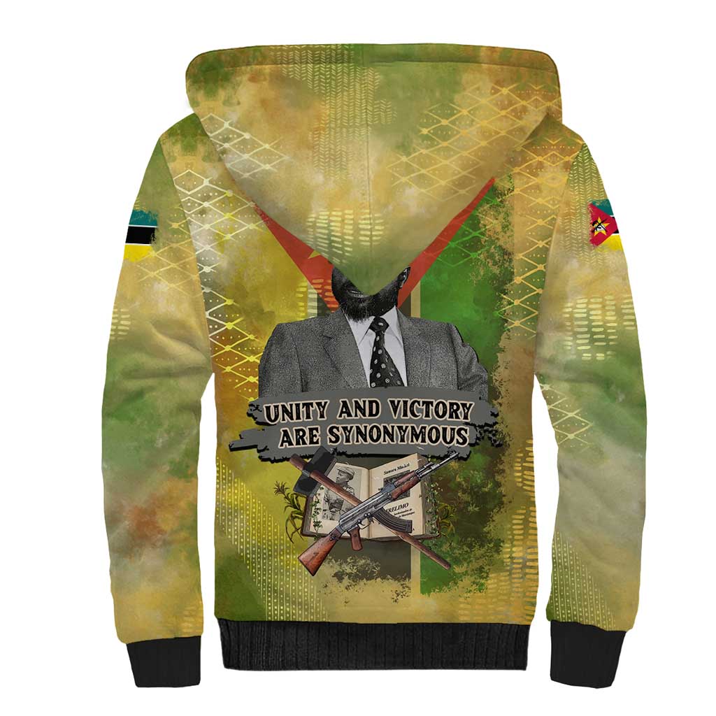 Samora Machel Sherpa Hoodie Mozambique Flag Unity and Victory Quote Liberation Struggle - African Freedom Tribute - Wonder Print Shop