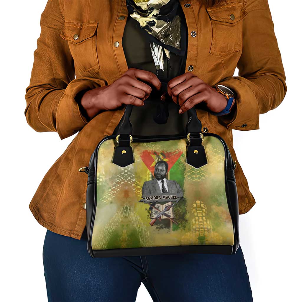 Samora Machel Shoulder Handbag Mozambique Flag Unity and Victory Quote Liberation Struggle - African Freedom Tribute - Wonder Print Shop