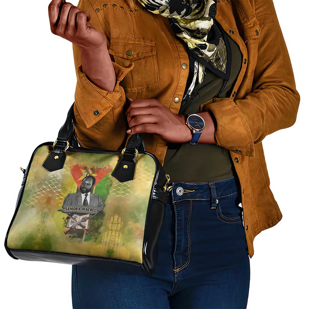 Samora Machel Shoulder Handbag Mozambique Flag Unity and Victory Quote Liberation Struggle - African Freedom Tribute - Wonder Print Shop
