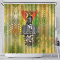 Samora Machel Shower Curtain Mozambique Flag Unity and Victory Quote Liberation Struggle - African Freedom Tribute - Wonder Print Shop