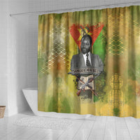 Samora Machel Shower Curtain Mozambique Flag Unity and Victory Quote Liberation Struggle - African Freedom Tribute - Wonder Print Shop