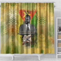 Samora Machel Shower Curtain Mozambique Flag Unity and Victory Quote Liberation Struggle - African Freedom Tribute - Wonder Print Shop