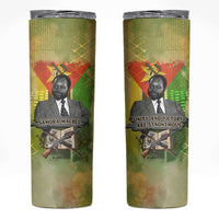 Samora Machel Skinny Tumbler Mozambique Flag Unity and Victory Quote Liberation Struggle - African Freedom Tribute - Wonder Print Shop