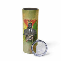 Samora Machel Skinny Tumbler Mozambique Flag Unity and Victory Quote Liberation Struggle - African Freedom Tribute - Wonder Print Shop