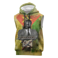 Samora Machel Sleeveless Hoodie Mozambique Flag Unity and Victory Quote Liberation Struggle - African Freedom Tribute - Wonder Print Shop