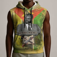 Samora Machel Sleeveless Hoodie Mozambique Flag Unity and Victory Quote Liberation Struggle - African Freedom Tribute - Wonder Print Shop