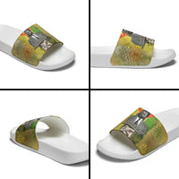 Samora Machel Slide Sandals Mozambique Flag Unity and Victory Quote Liberation Struggle - African Freedom Tribute - Wonder Print Shop