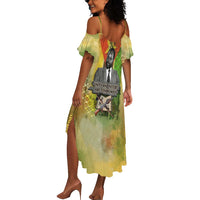 Samora Machel Summer Maxi Dress Mozambique Flag Unity and Victory Quote Liberation Struggle - African Freedom Tribute - Wonder Print Shop