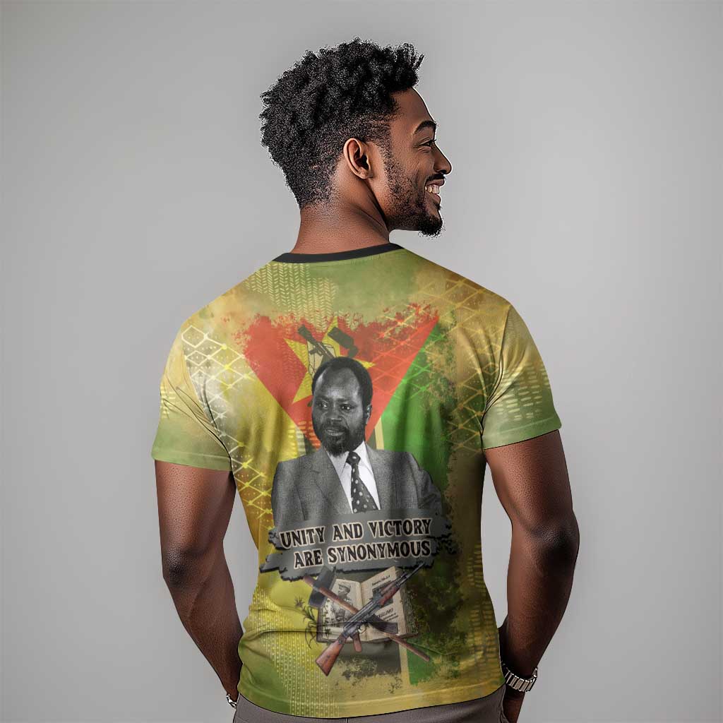 Samora Machel T shirt Mozambique Flag Unity and Victory Quote Liberation Struggle - African Freedom Tribute - Wonder Print Shop