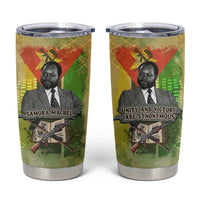 Samora Machel Tumbler Cup Mozambique Flag Unity and Victory Quote Liberation Struggle - African Freedom Tribute - Wonder Print Shop