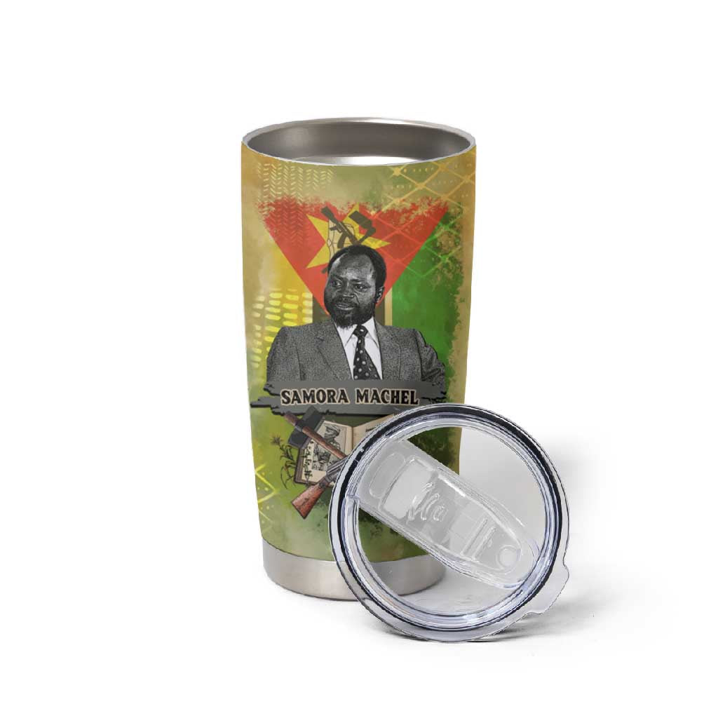 Samora Machel Tumbler Cup Mozambique Flag Unity and Victory Quote Liberation Struggle - African Freedom Tribute - Wonder Print Shop