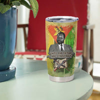 Samora Machel Tumbler Cup Mozambique Flag Unity and Victory Quote Liberation Struggle - African Freedom Tribute - Wonder Print Shop
