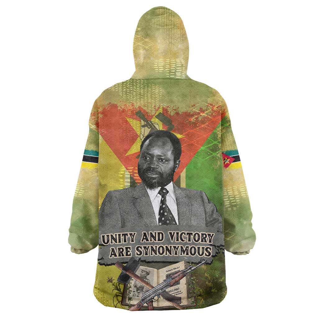 Samora Machel Wearable Blanket Hoodie Mozambique Flag Unity and Victory Quote Liberation Struggle - African Freedom Tribute - Wonder Print Shop