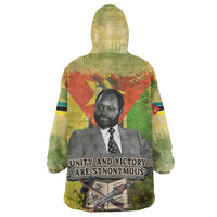 Samora Machel Wearable Blanket Hoodie Mozambique Flag Unity and Victory Quote Liberation Struggle - African Freedom Tribute - Wonder Print Shop