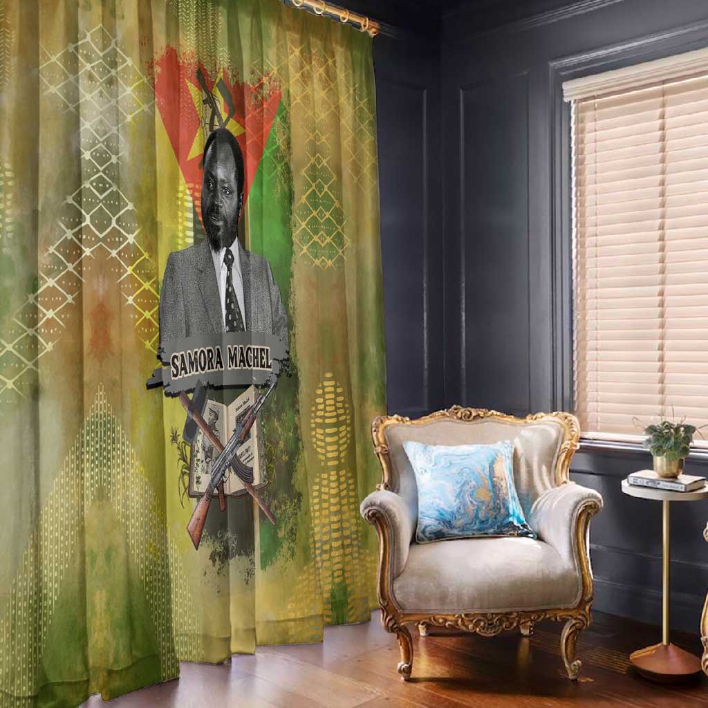 Samora Machel Window Curtain Mozambique Flag Unity and Victory Quote Liberation Struggle - African Freedom Tribute - Wonder Print Shop