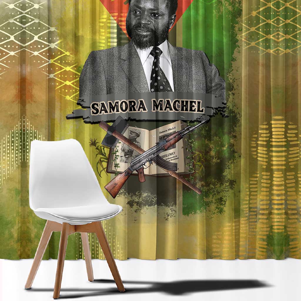 Samora Machel Window Curtain Mozambique Flag Unity and Victory Quote Liberation Struggle - African Freedom Tribute - Wonder Print Shop