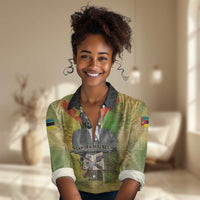 Samora Machel Women Casual Shirt Mozambique Flag Unity and Victory Quote Liberation Struggle - African Freedom Tribute - Wonder Print Shop
