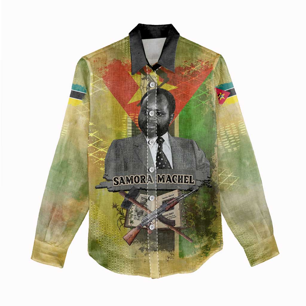 Samora Machel Women Casual Shirt Mozambique Flag Unity and Victory Quote Liberation Struggle - African Freedom Tribute - Wonder Print Shop