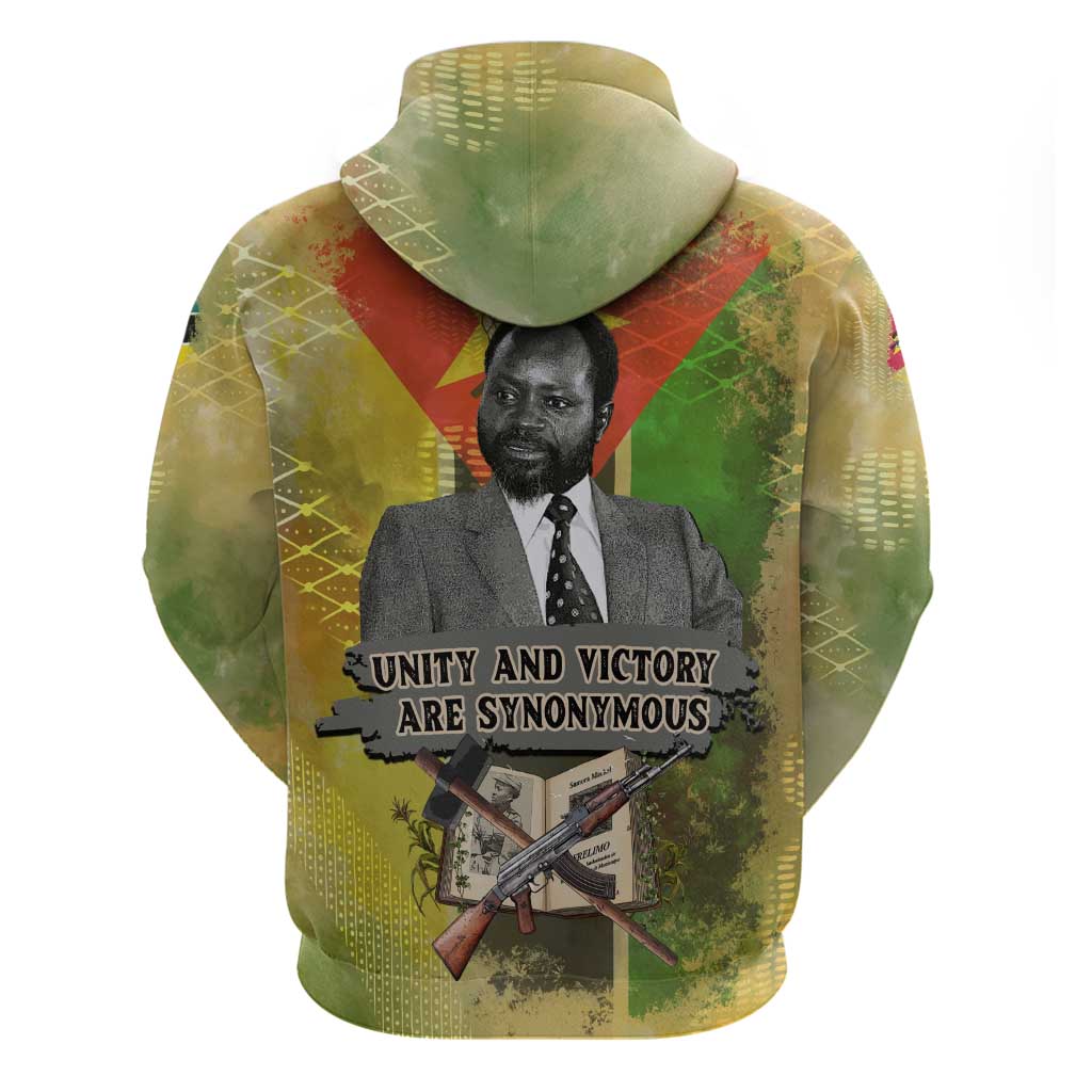 Samora Machel Zip Hoodie Mozambique Flag Unity and Victory Quote Liberation Struggle - African Freedom Tribute - Wonder Print Shop